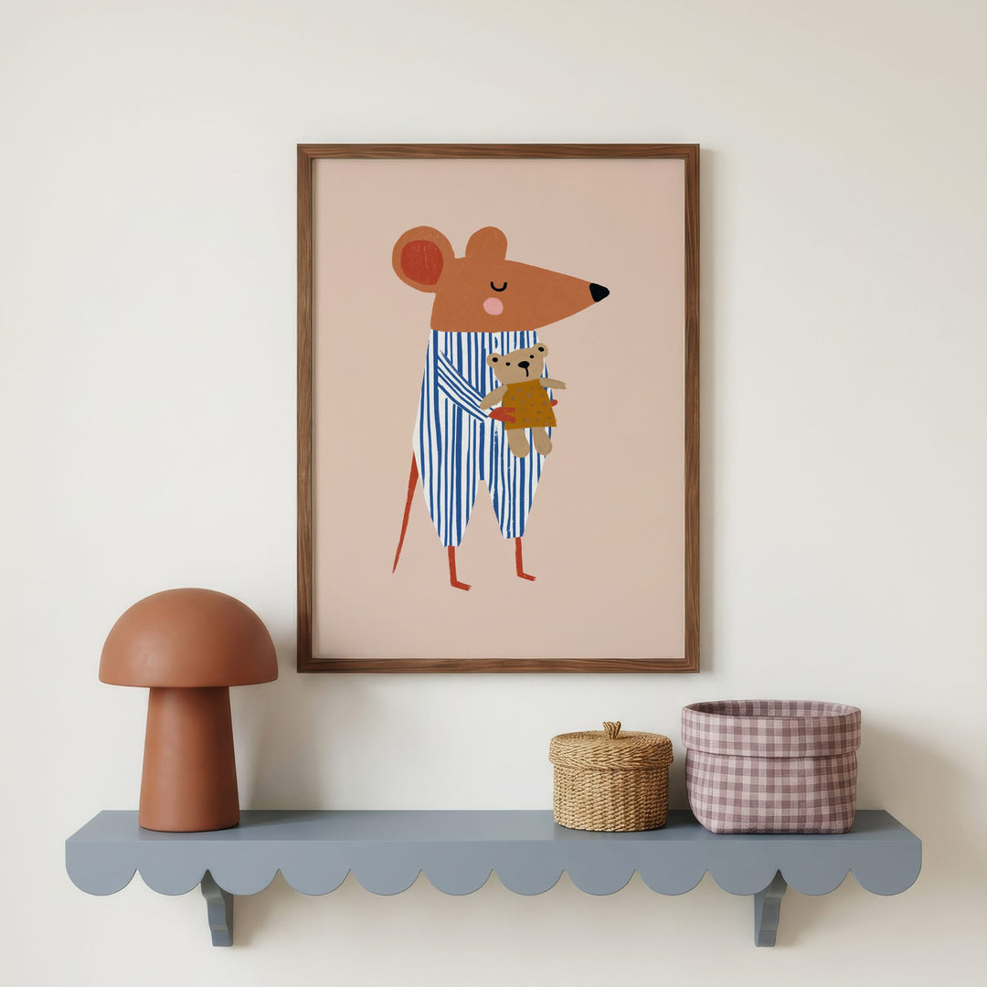 Sleepy Mouse Print