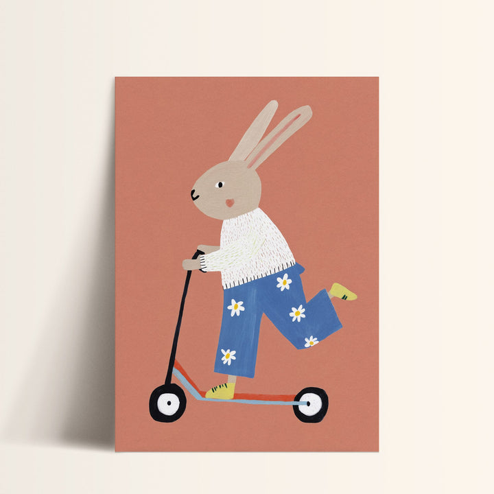 Scooter Bunny Print