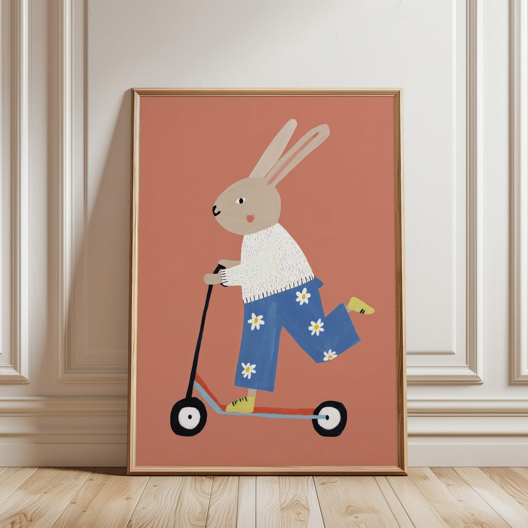 Scooter Bunny Print