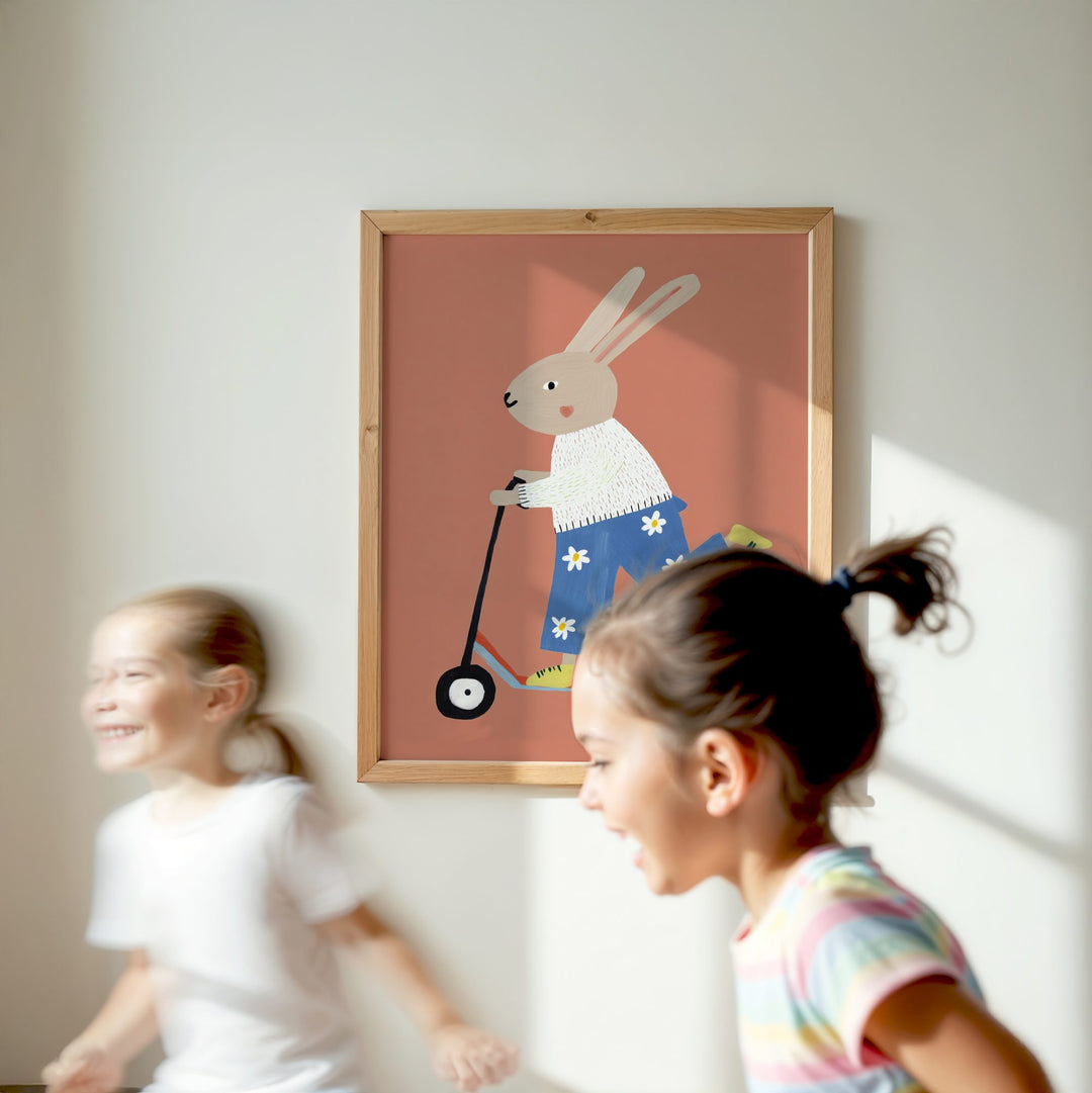 Scooter Bunny Print