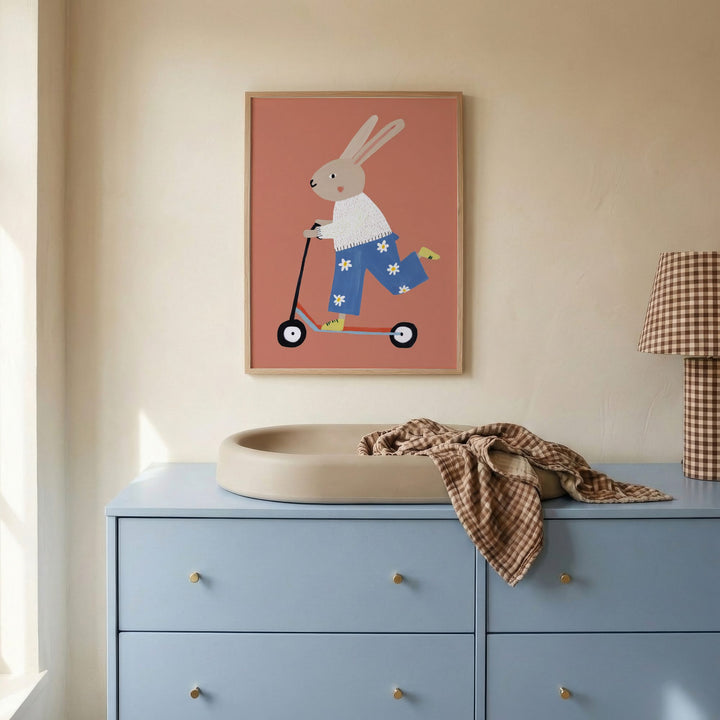 Scooter Bunny Print