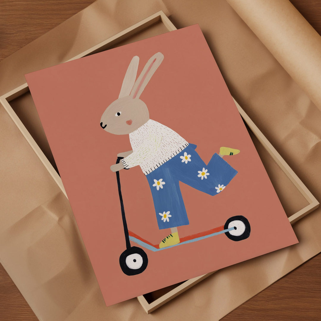 Scooter Bunny Print
