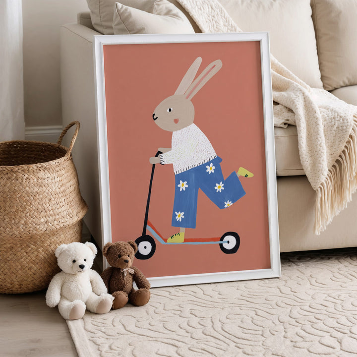 Scooter Bunny Print