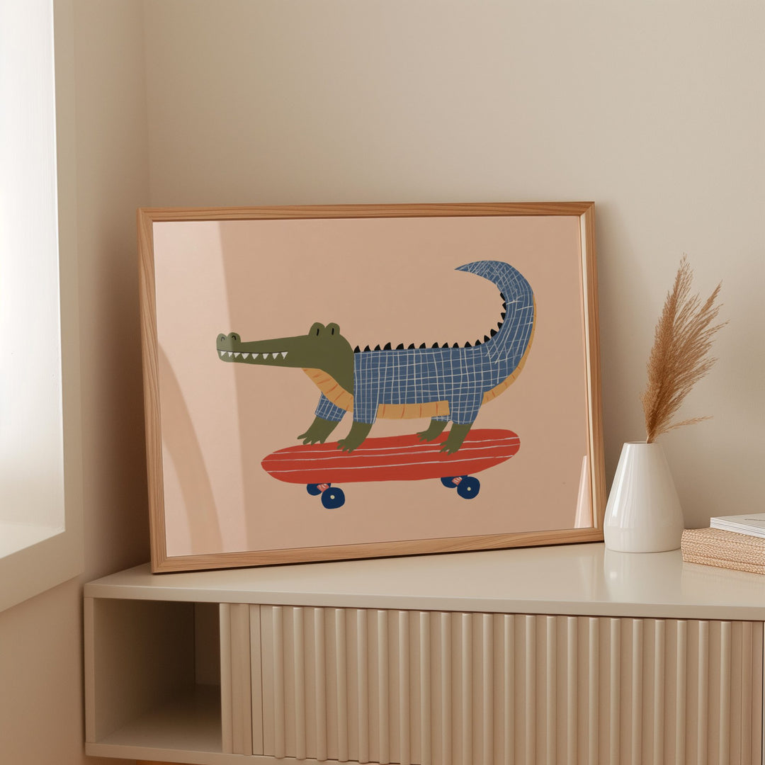 Skater Crocodile Print