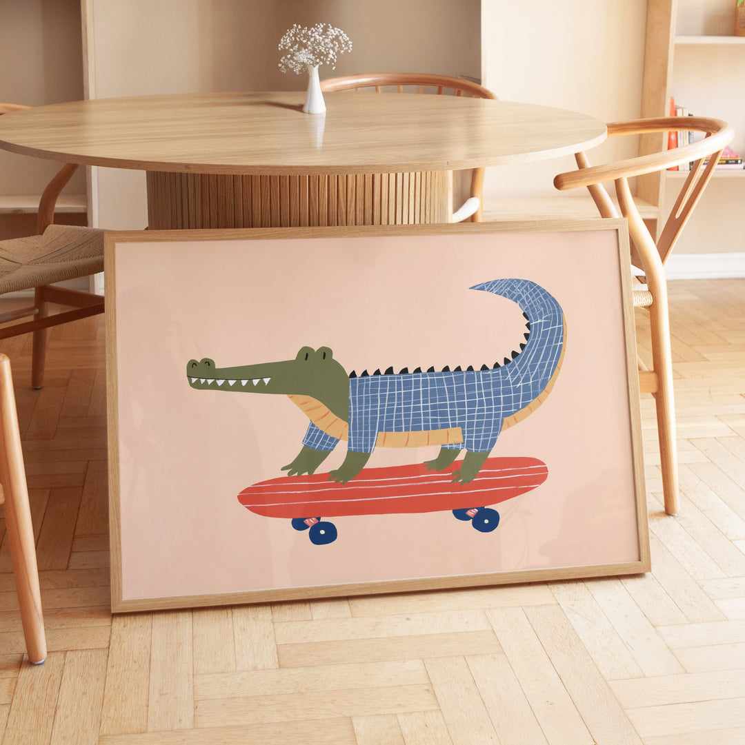 Skater Crocodile Print