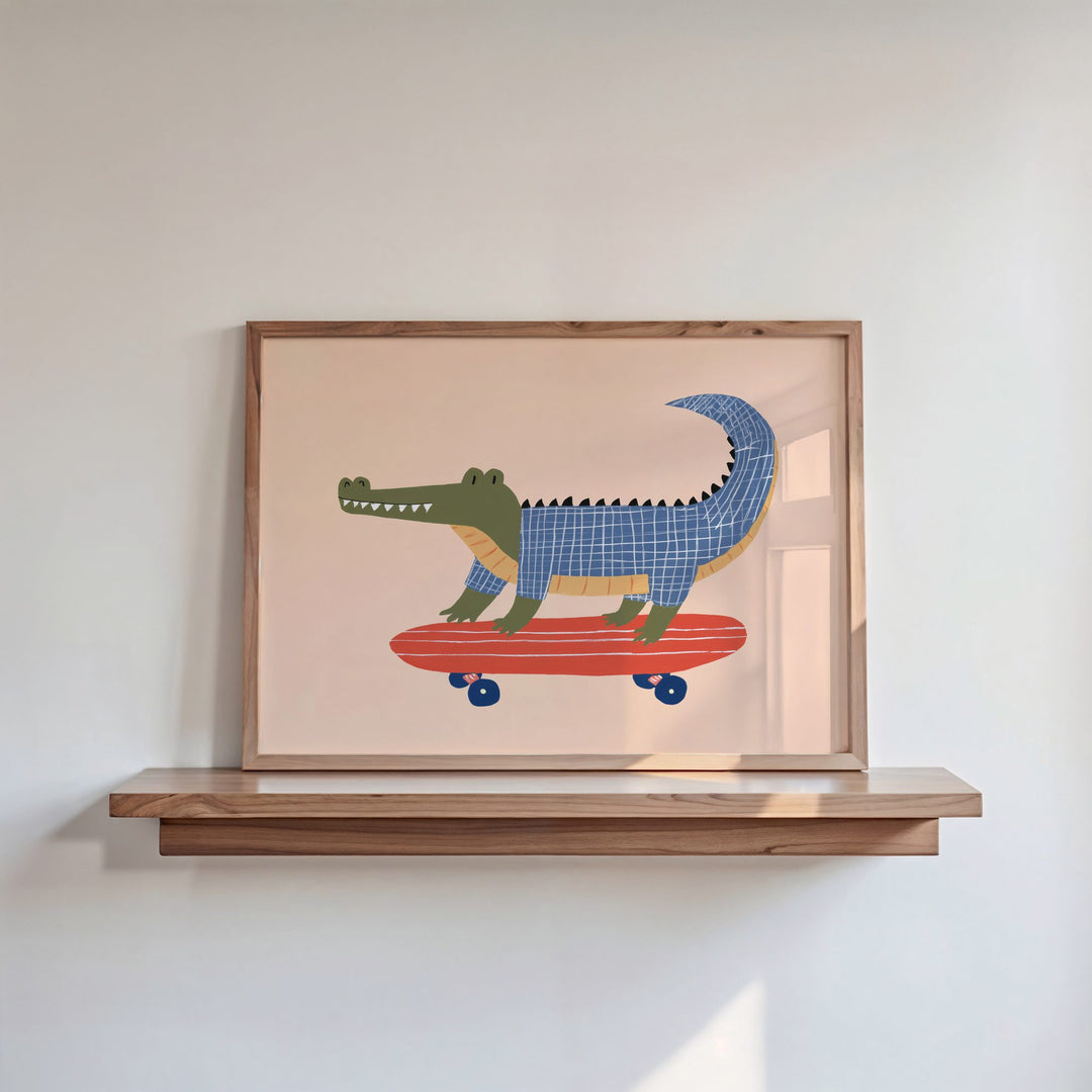 Skater Crocodile Print