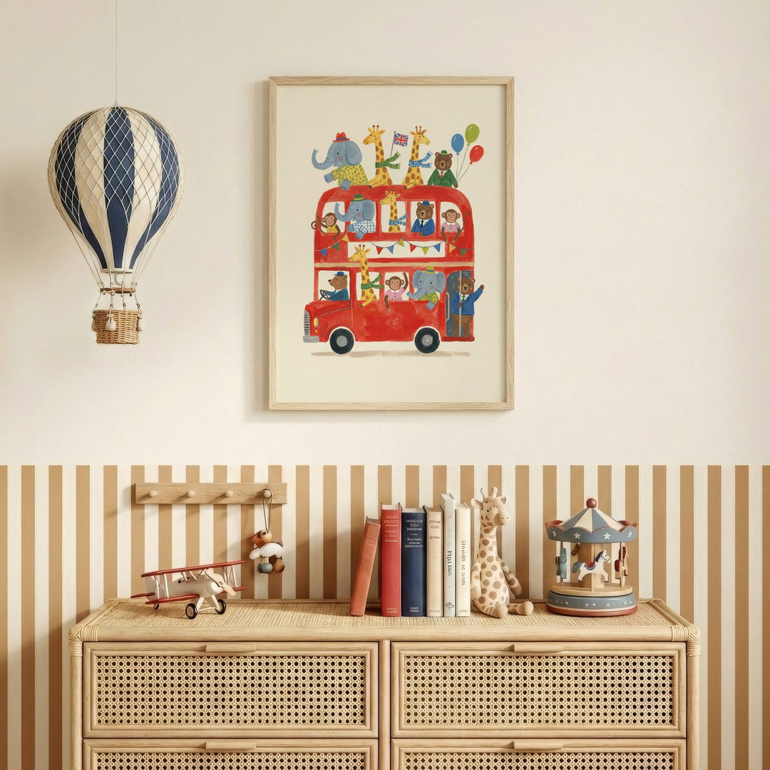 London Bus Party Print