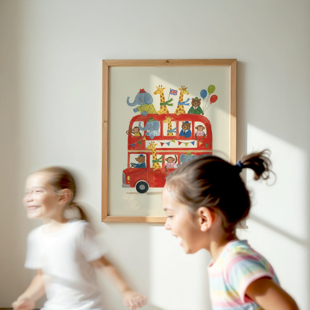 London Bus Party Print