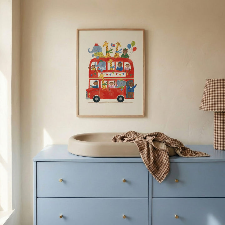 London Bus Party Print