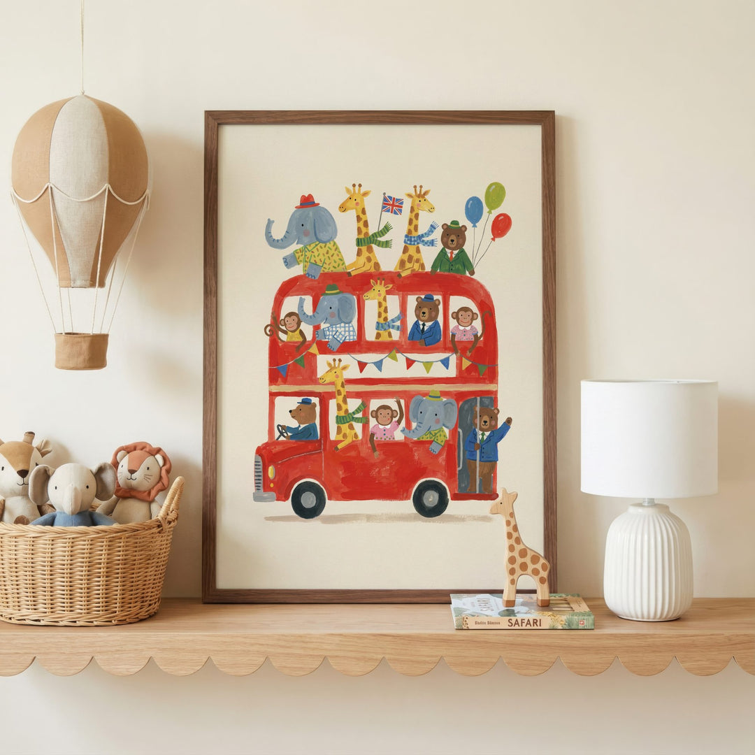 London Bus Party Print