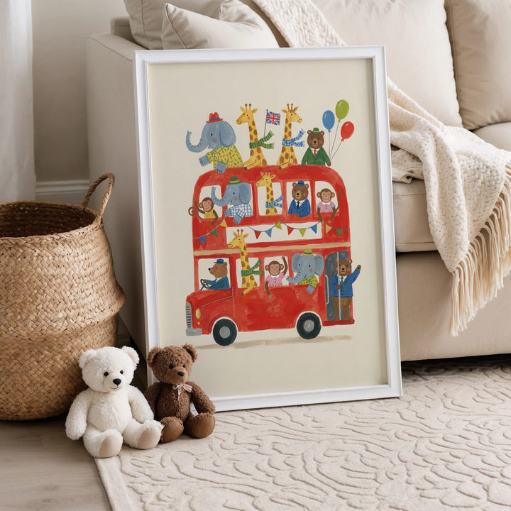 London Bus Party Print
