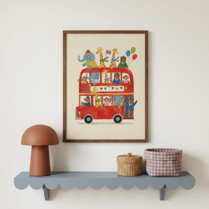 London Bus Party Print