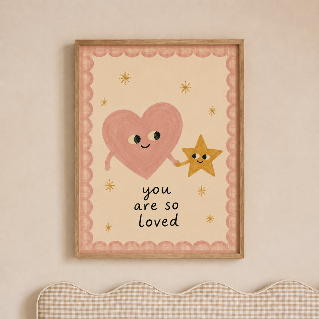 You Are So Loved (Heart & Star) Print