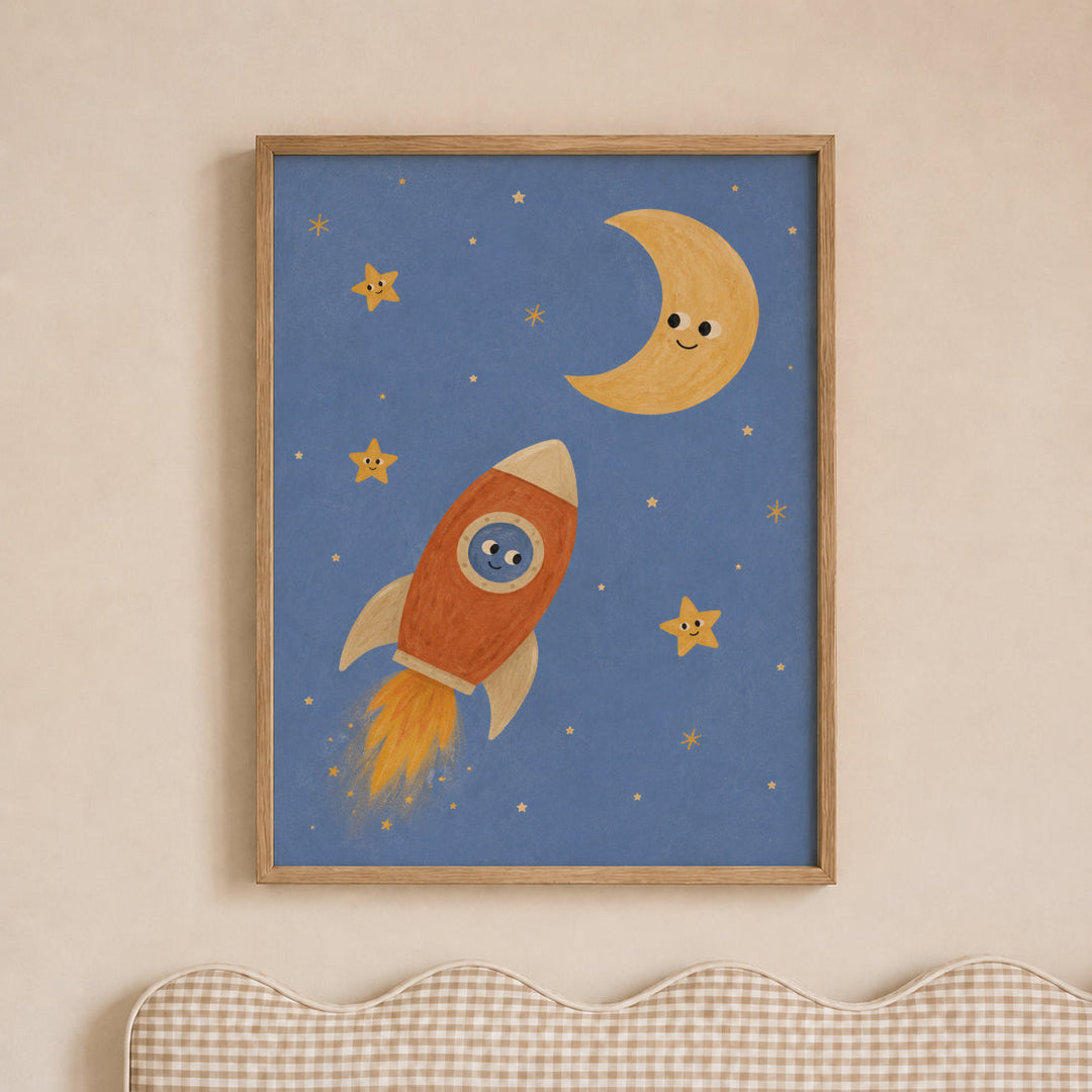 Rocket to the Moon Print