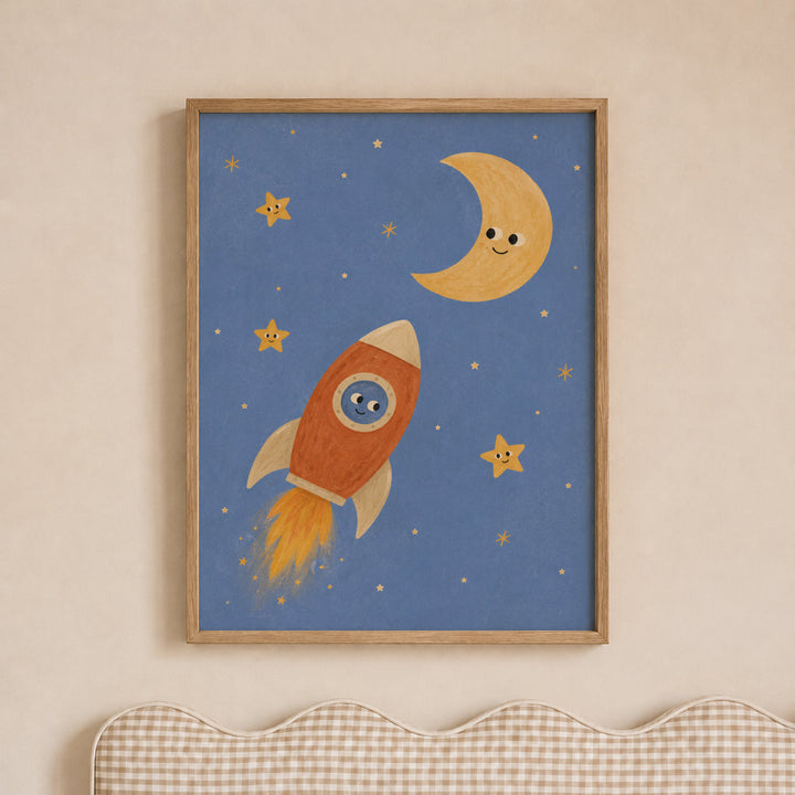 Rocket to the Moon Print