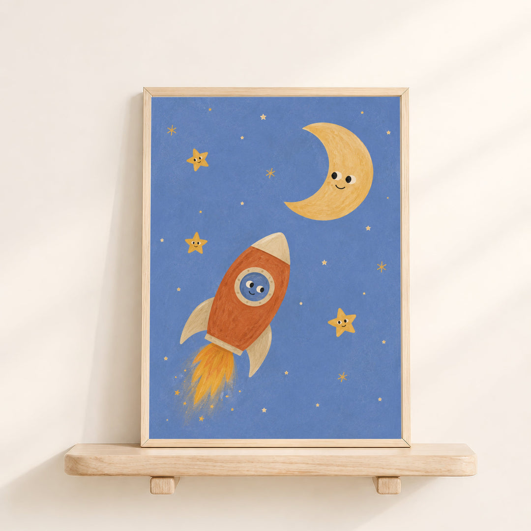 Rocket to the Moon Print