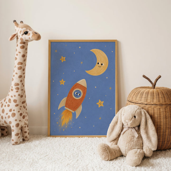 Rocket to the Moon Print