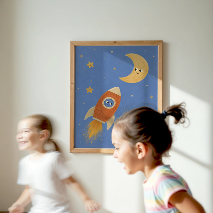 Rocket to the Moon Print