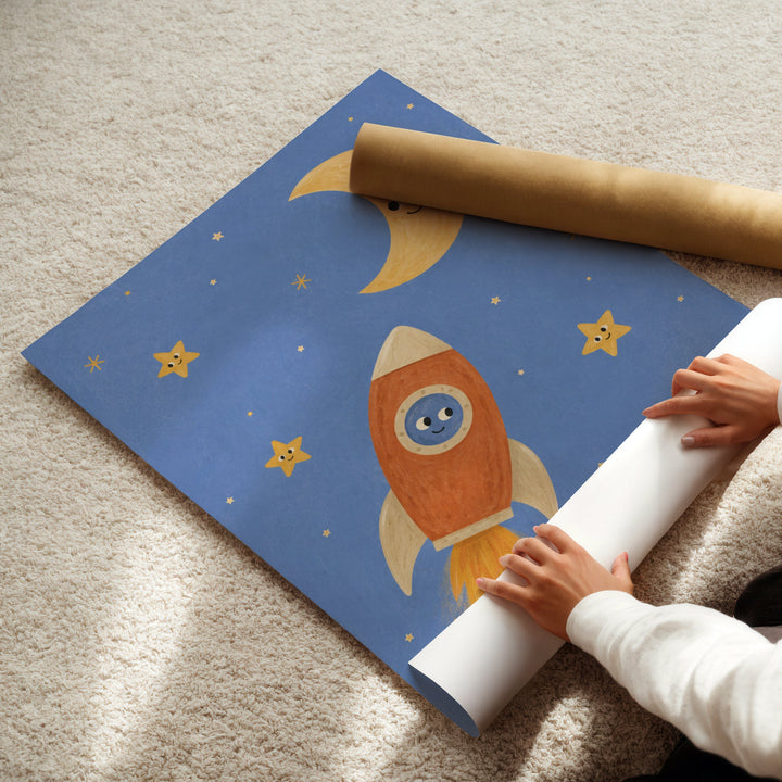Rocket to the Moon Print