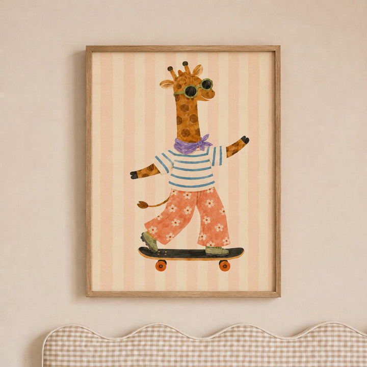 Sorrel the Skater Giraffe Print