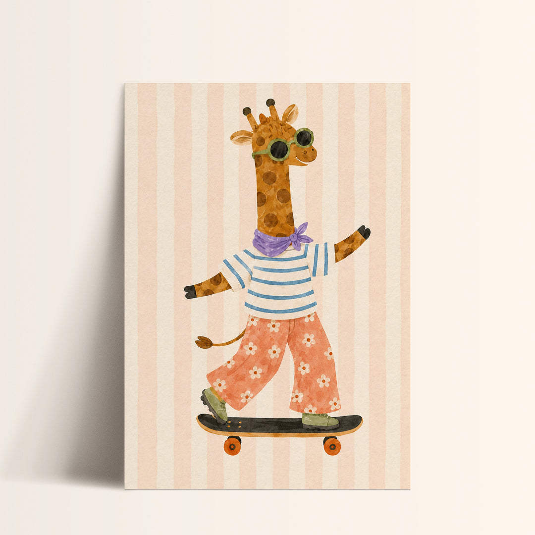 Sorrel the Skater Giraffe Print