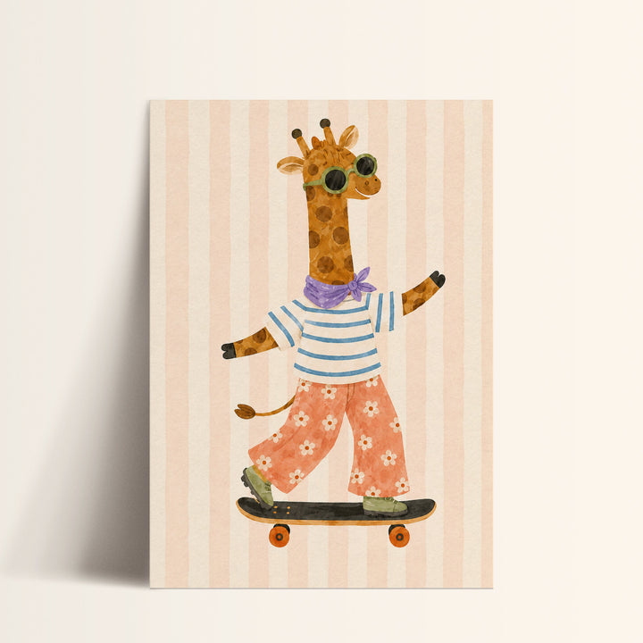 Sorrel the Skater Giraffe Print