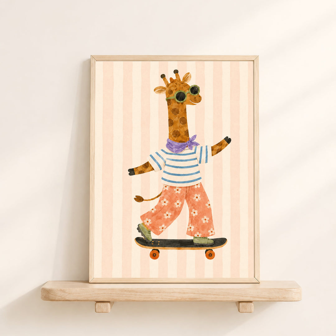Sorrel the Skater Giraffe Print