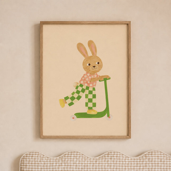 Sprout the Checker Bunny Print