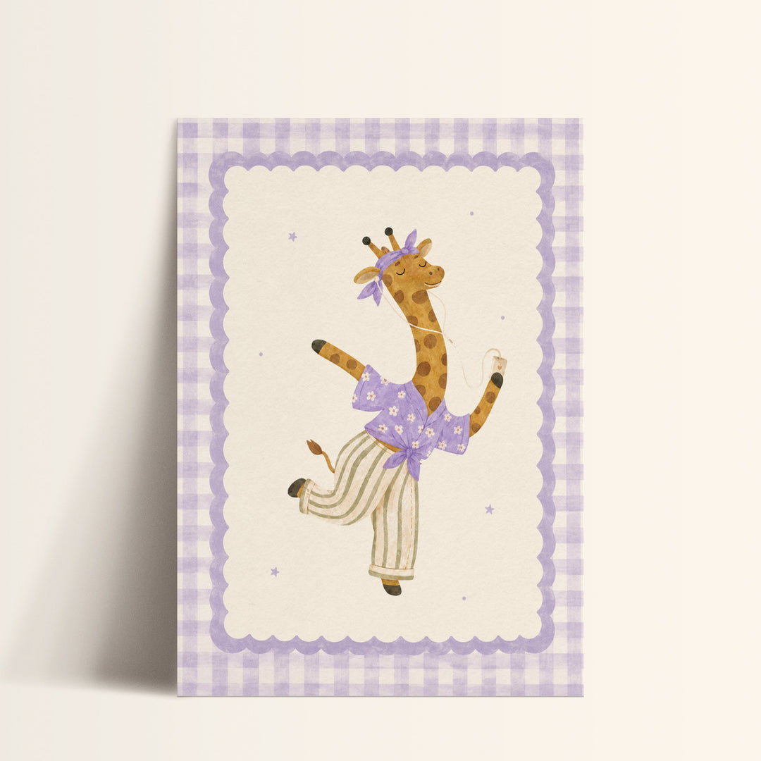 Juniper the Dancing Giraffe Print