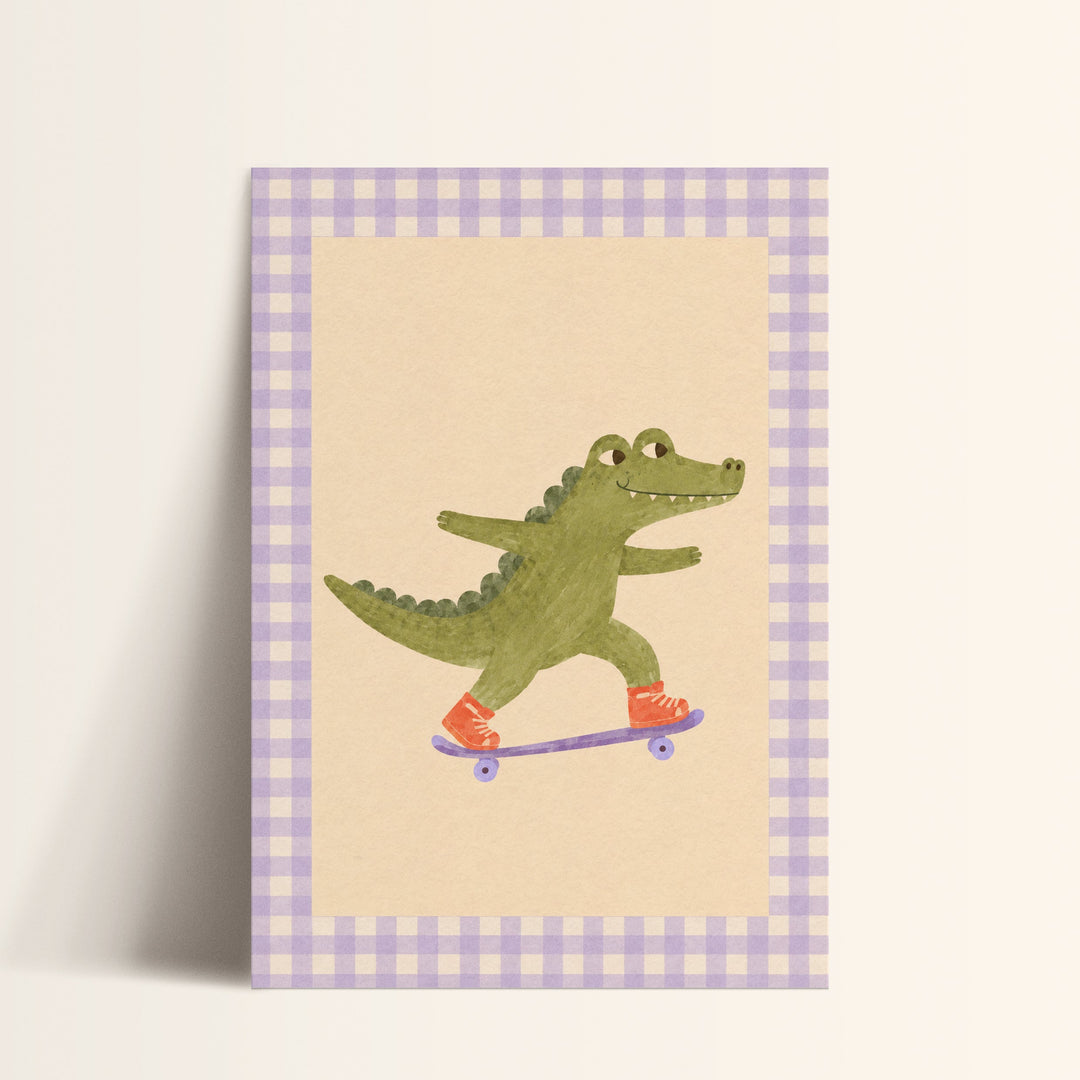 Snappy the Skater Croc Print