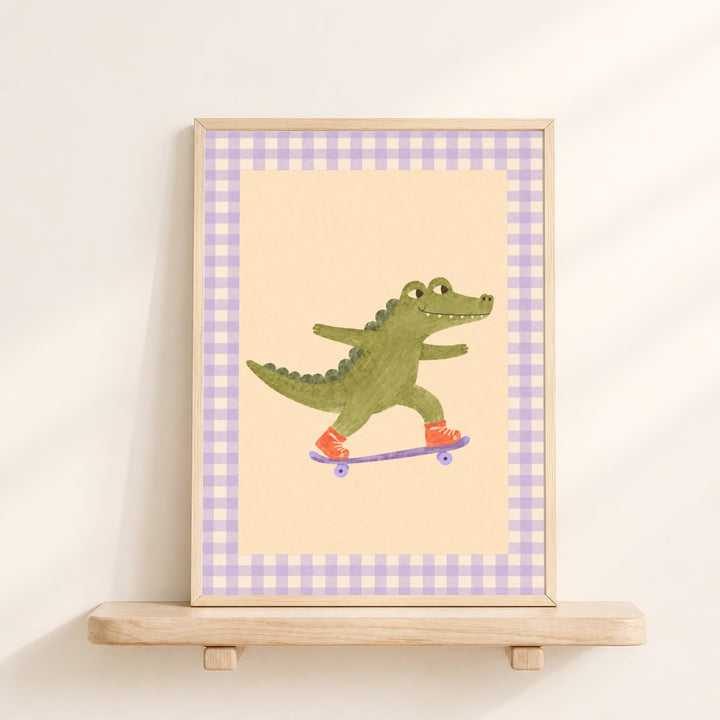 Snappy the Skater Croc Print