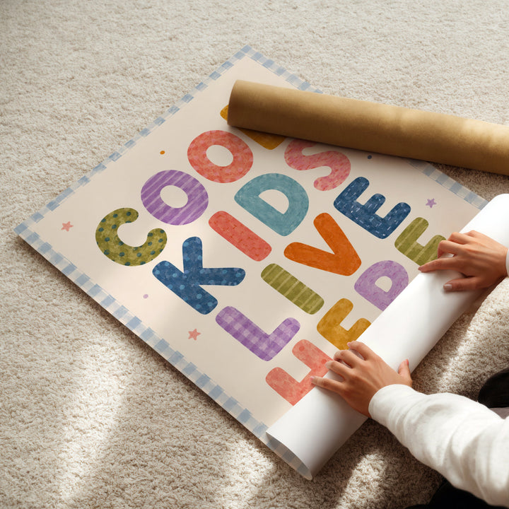 Cool Kids Live Here (Bright Letters) Print