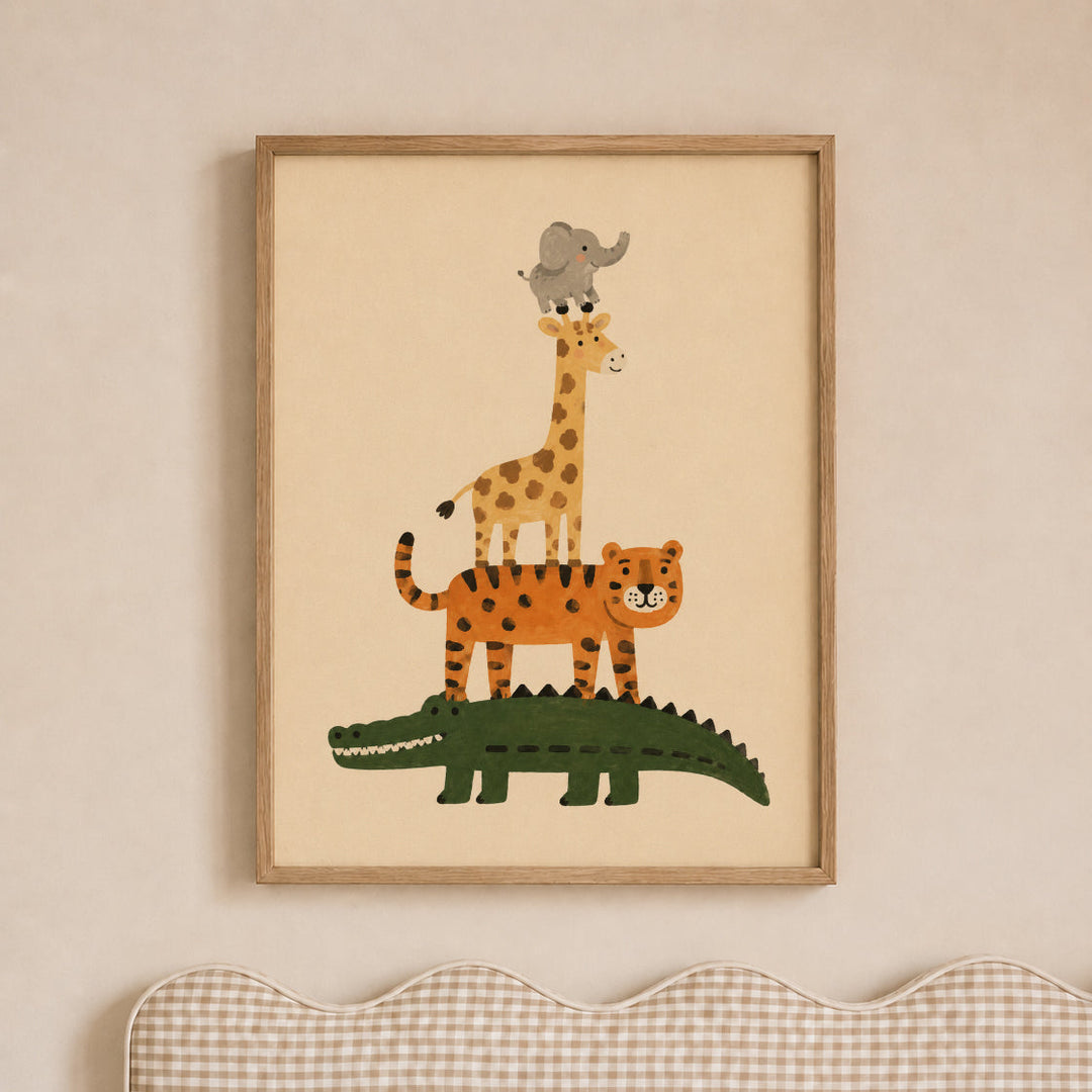 The Animal Tower Print