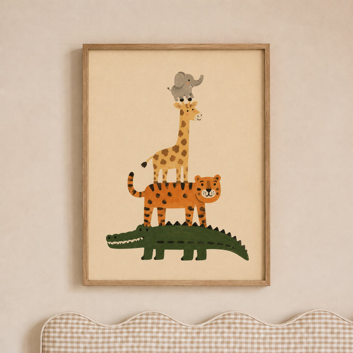 The Animal Tower Print