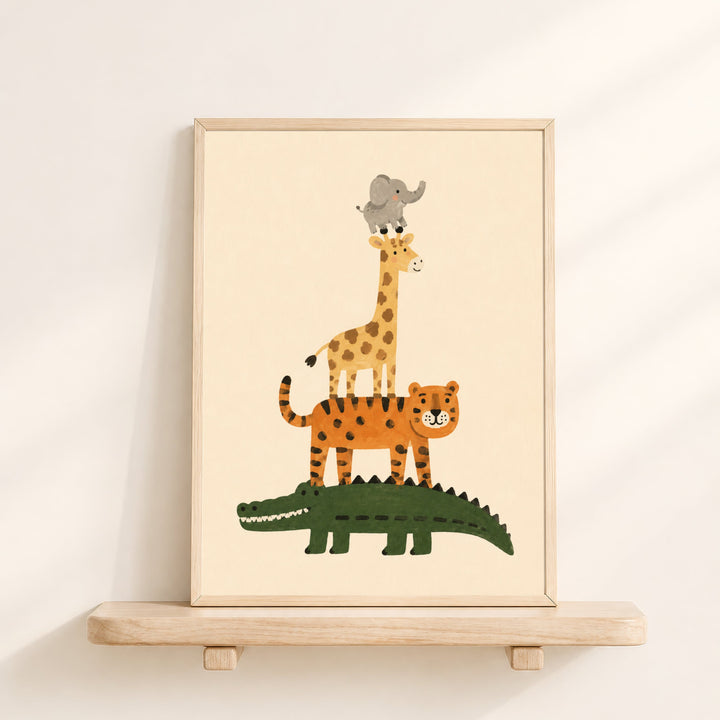 The Animal Tower Print