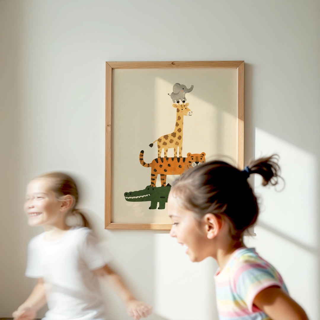 The Animal Tower Print