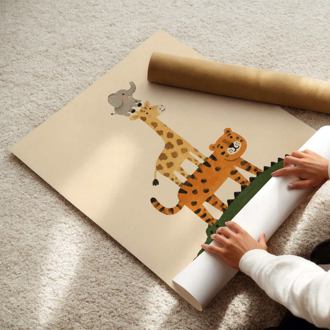 The Animal Tower Print