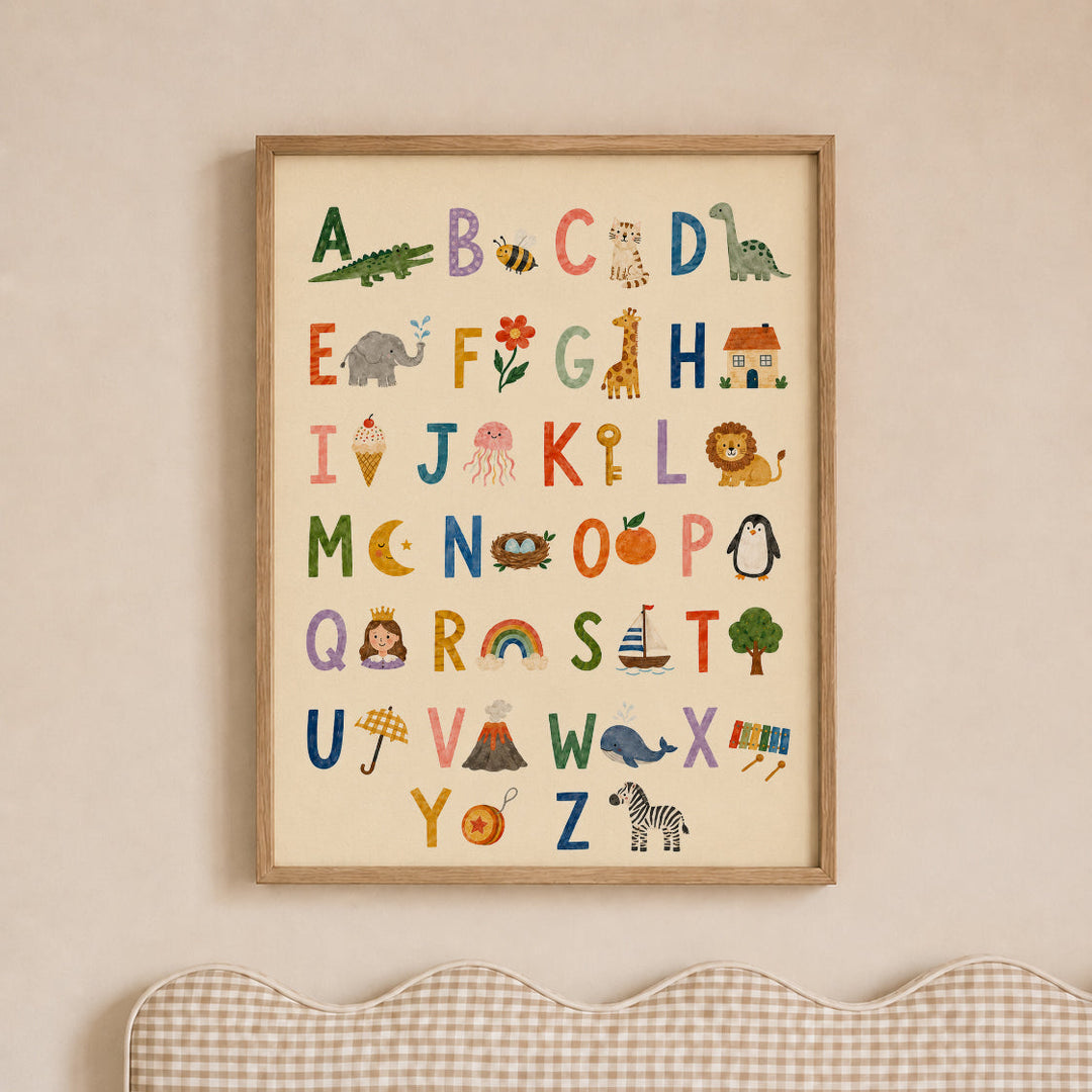 A to Z Picture Alphabet Print
