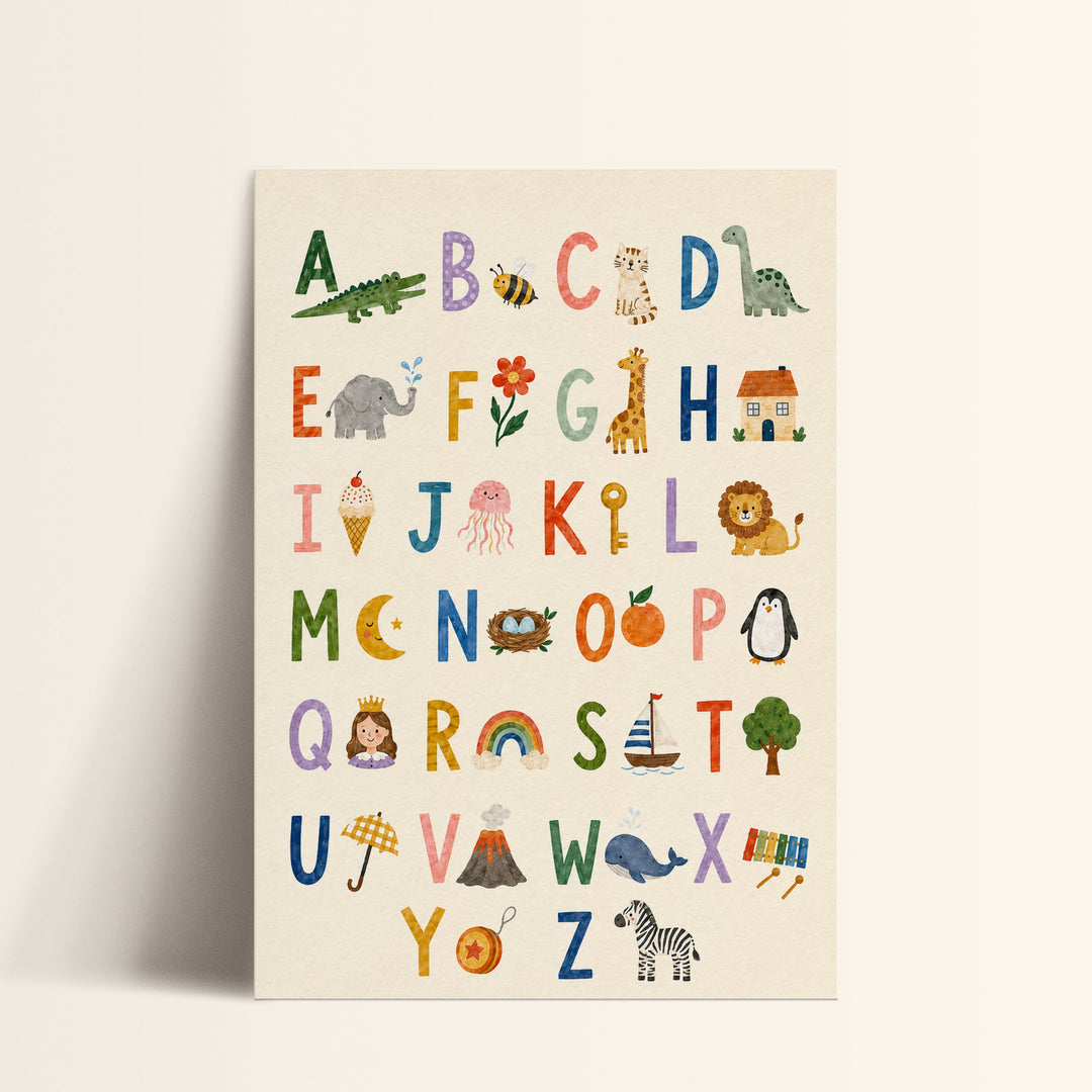 A to Z Picture Alphabet Print