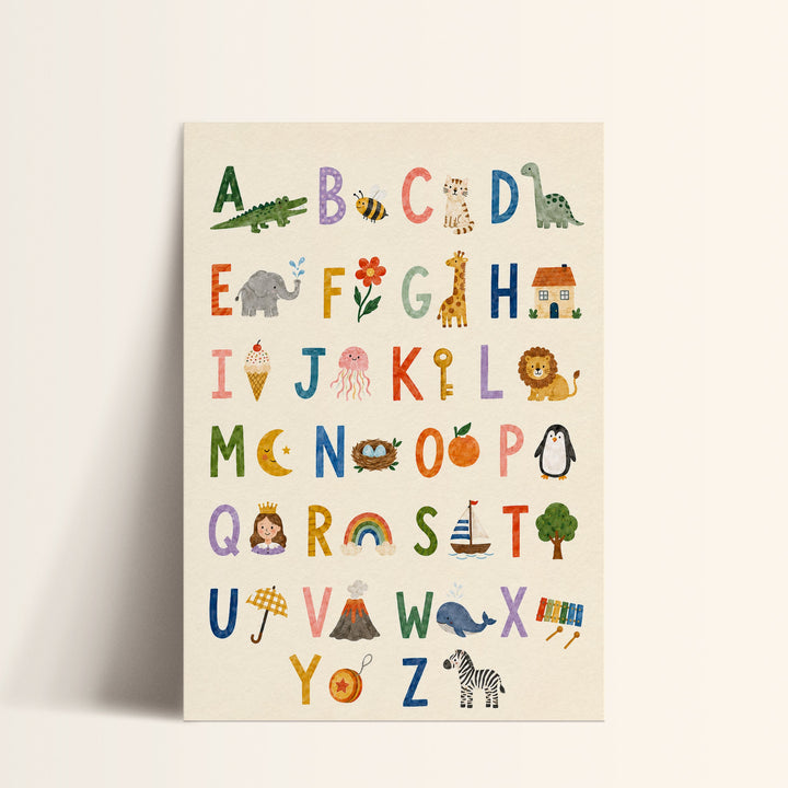 A to Z Picture Alphabet Print