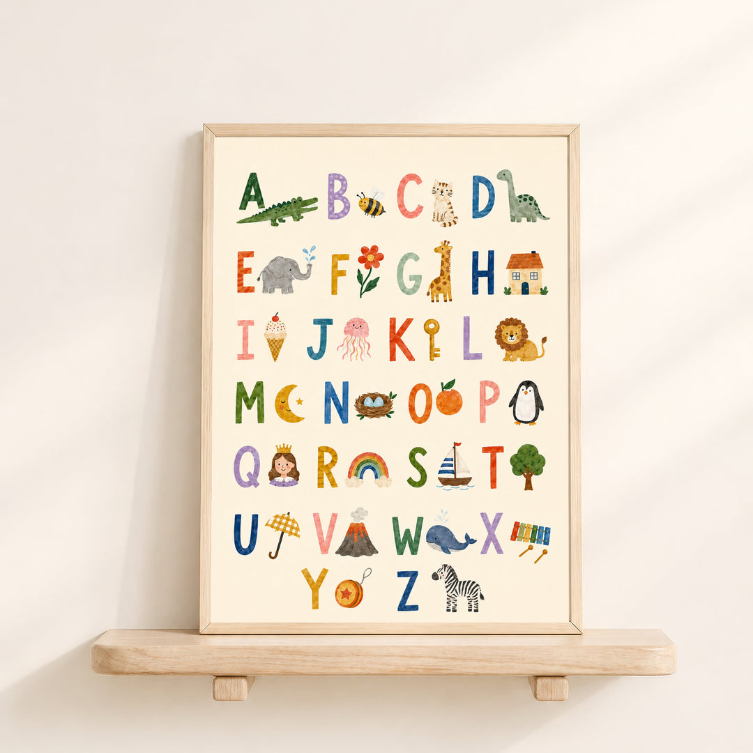 A to Z Picture Alphabet Print