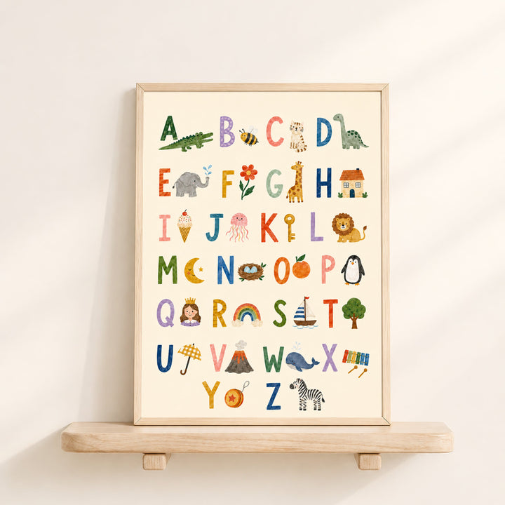 A to Z Picture Alphabet Print