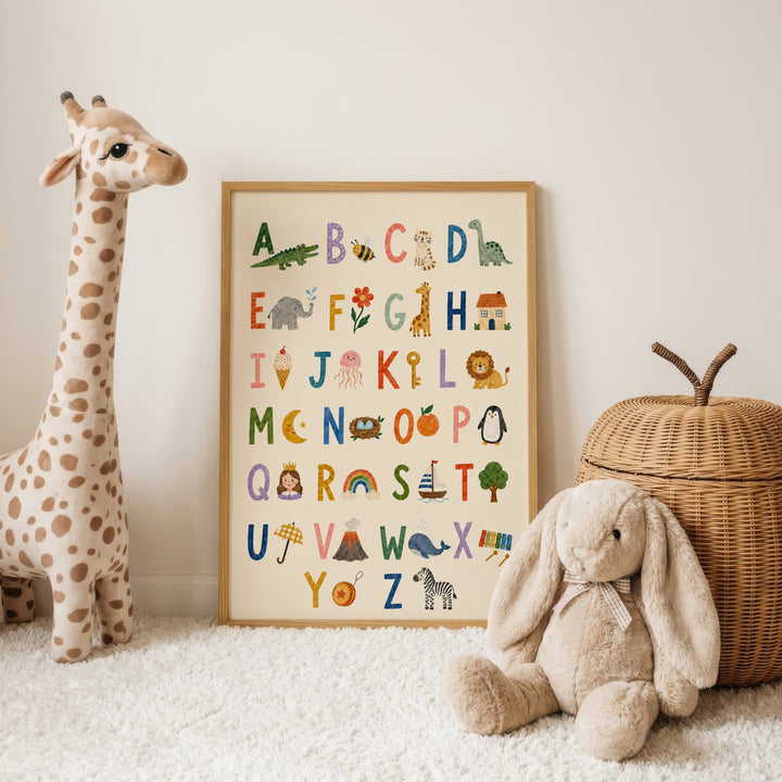 A to Z Picture Alphabet Print
