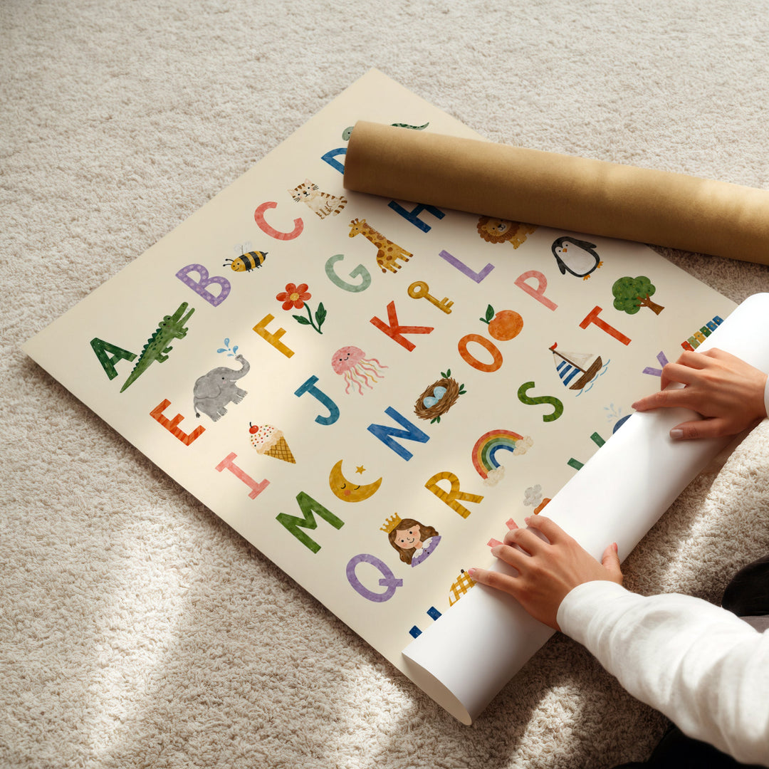 A to Z Picture Alphabet Print