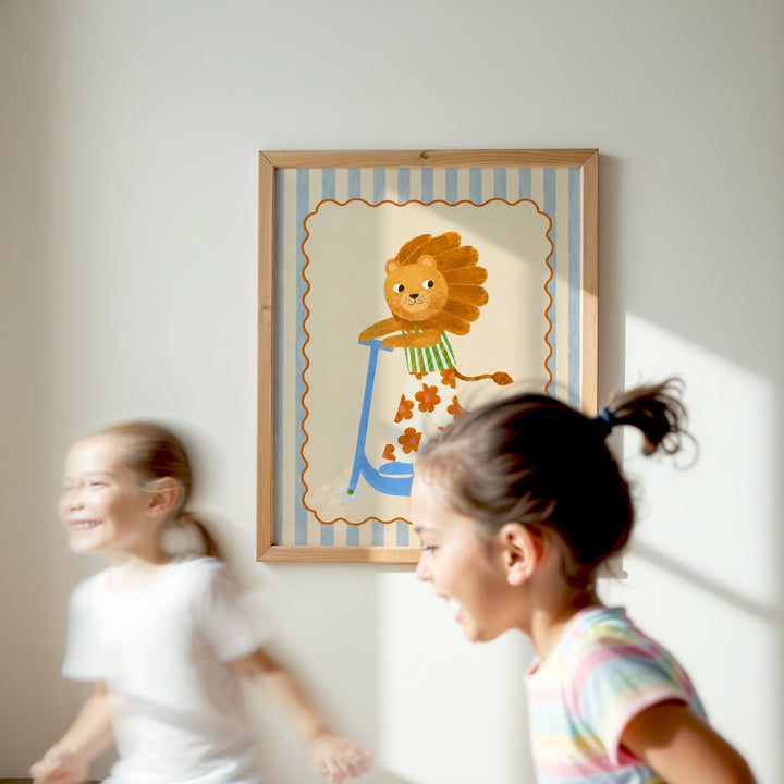 Saffron the Flower-Power Lion Print