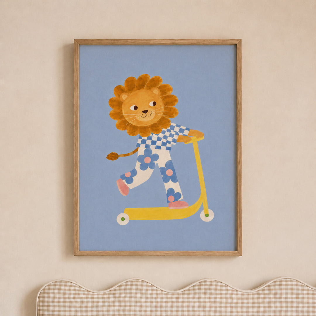 Bluebell the Blue Lion Print