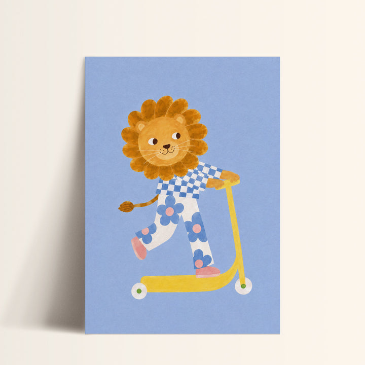 Bluebell the Blue Lion Print