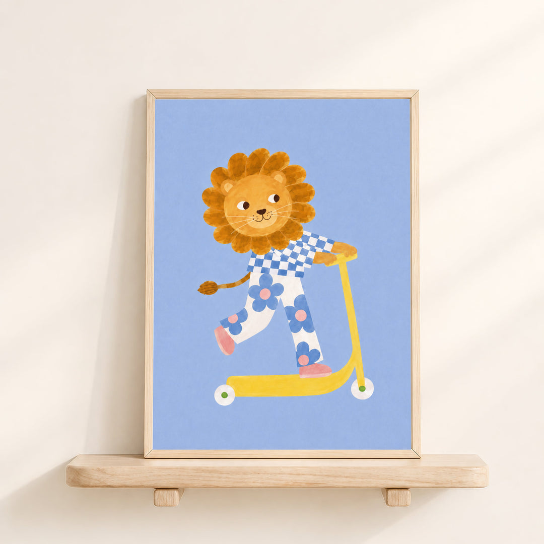 Bluebell the Blue Lion Print