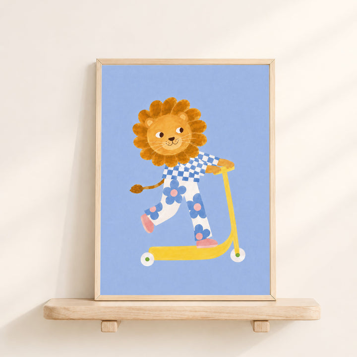 Bluebell the Blue Lion Print