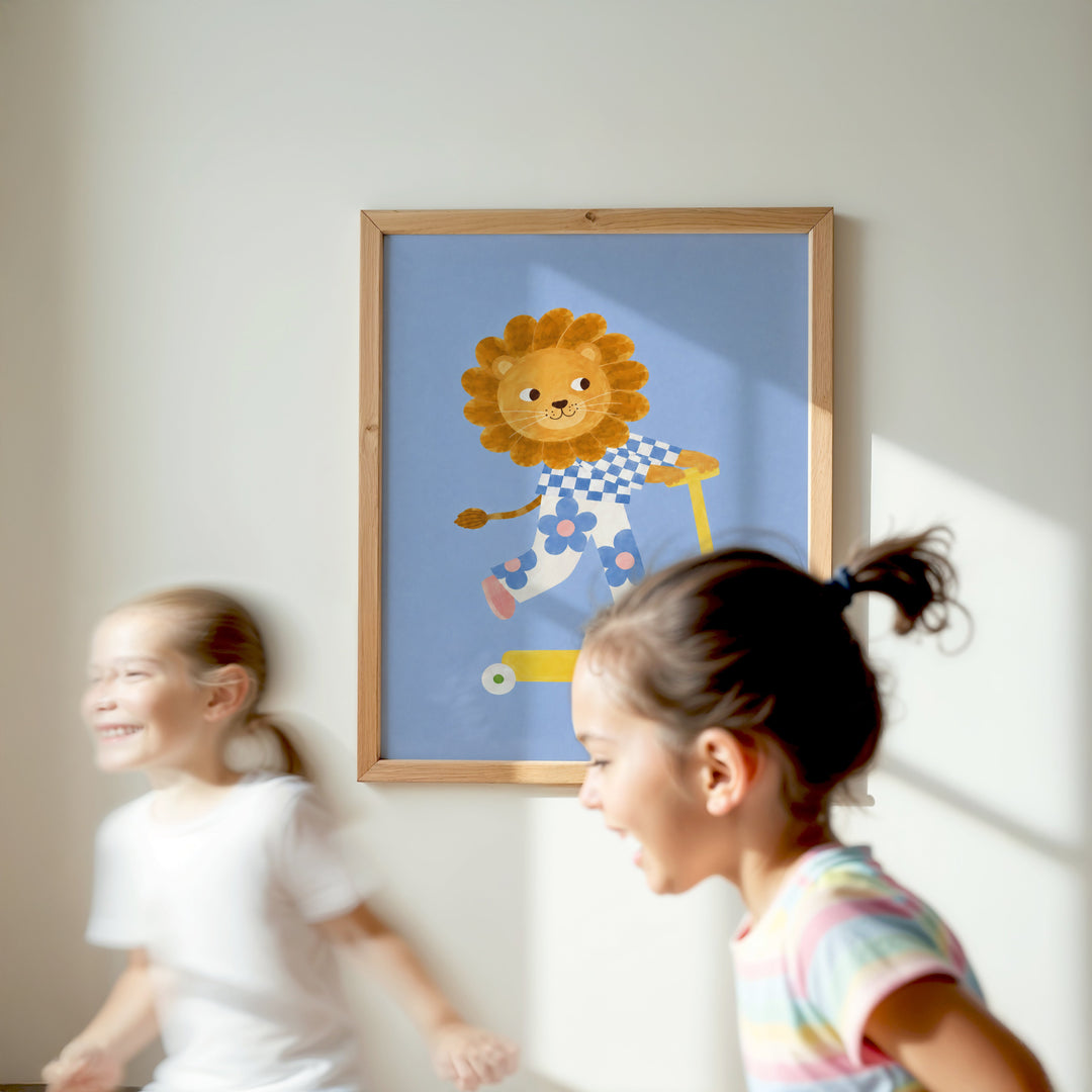 Bluebell the Blue Lion Print